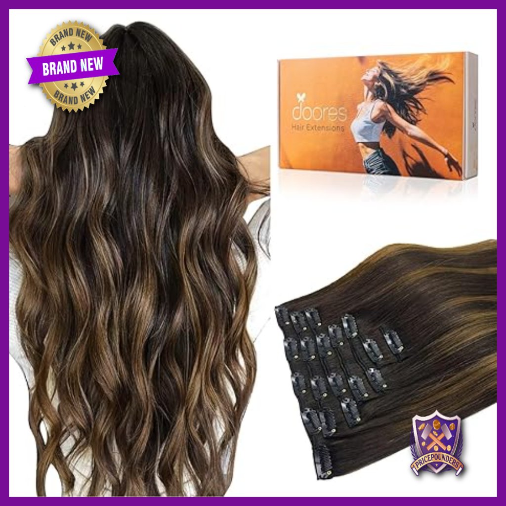 14 Inch Clip In Human Hair Extensions 120g 7pcs Straight Remy Hair